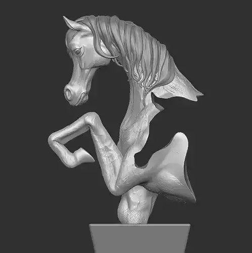 Horse Sculpture - High Detail Cut-Out Horse Shape 3D Model 3D print model