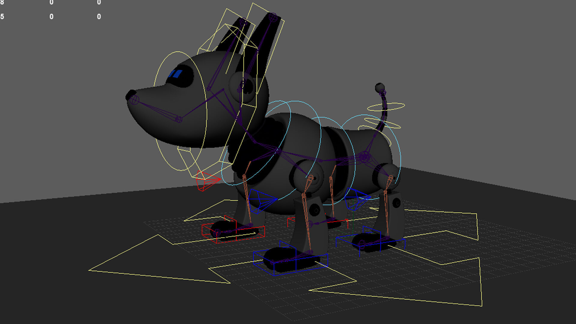 Rigged 3D Robot Dog Model  Low-poly 3D model_2