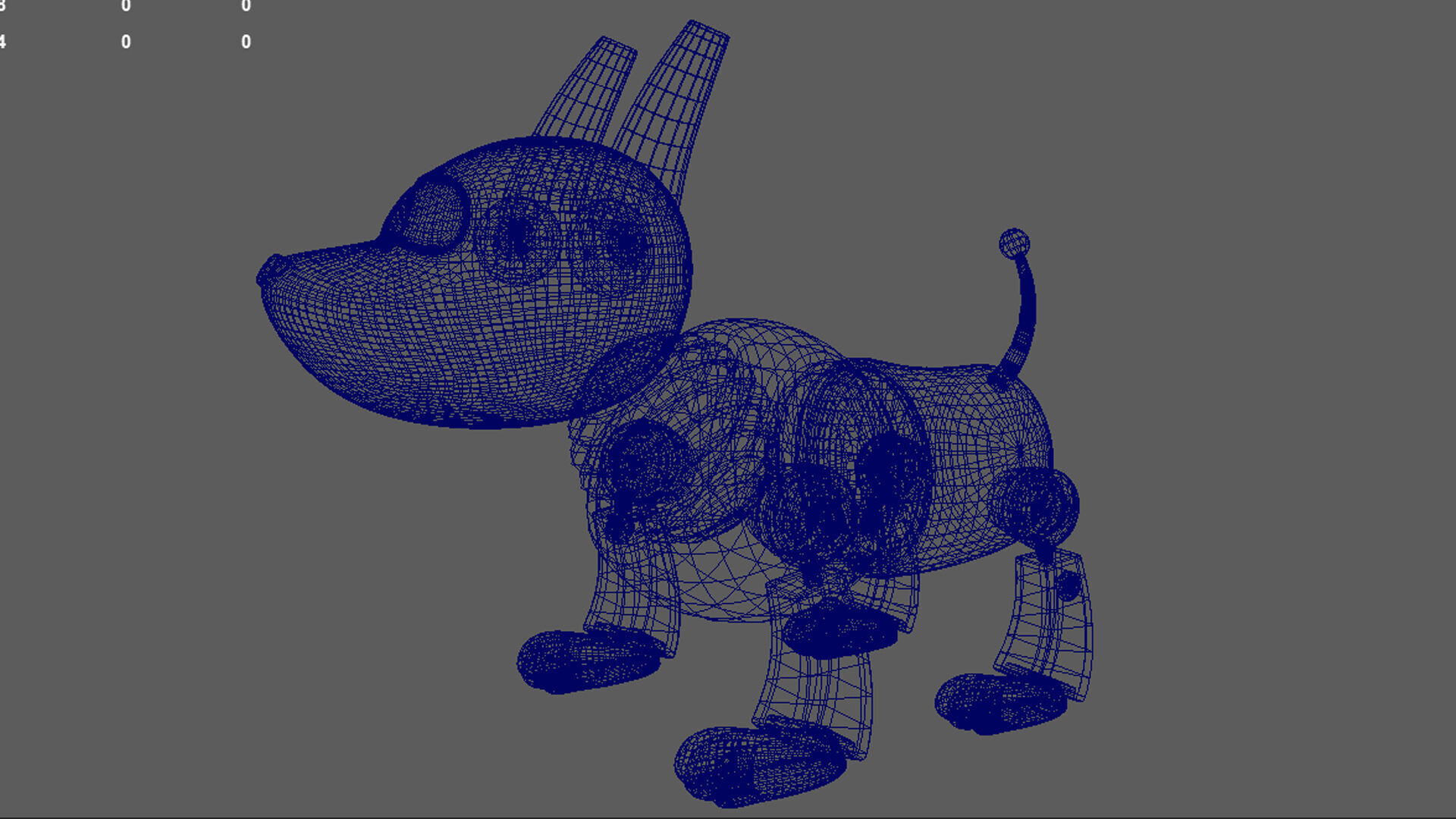 Rigged 3D Robot Dog Model  Low-poly 3D model_8