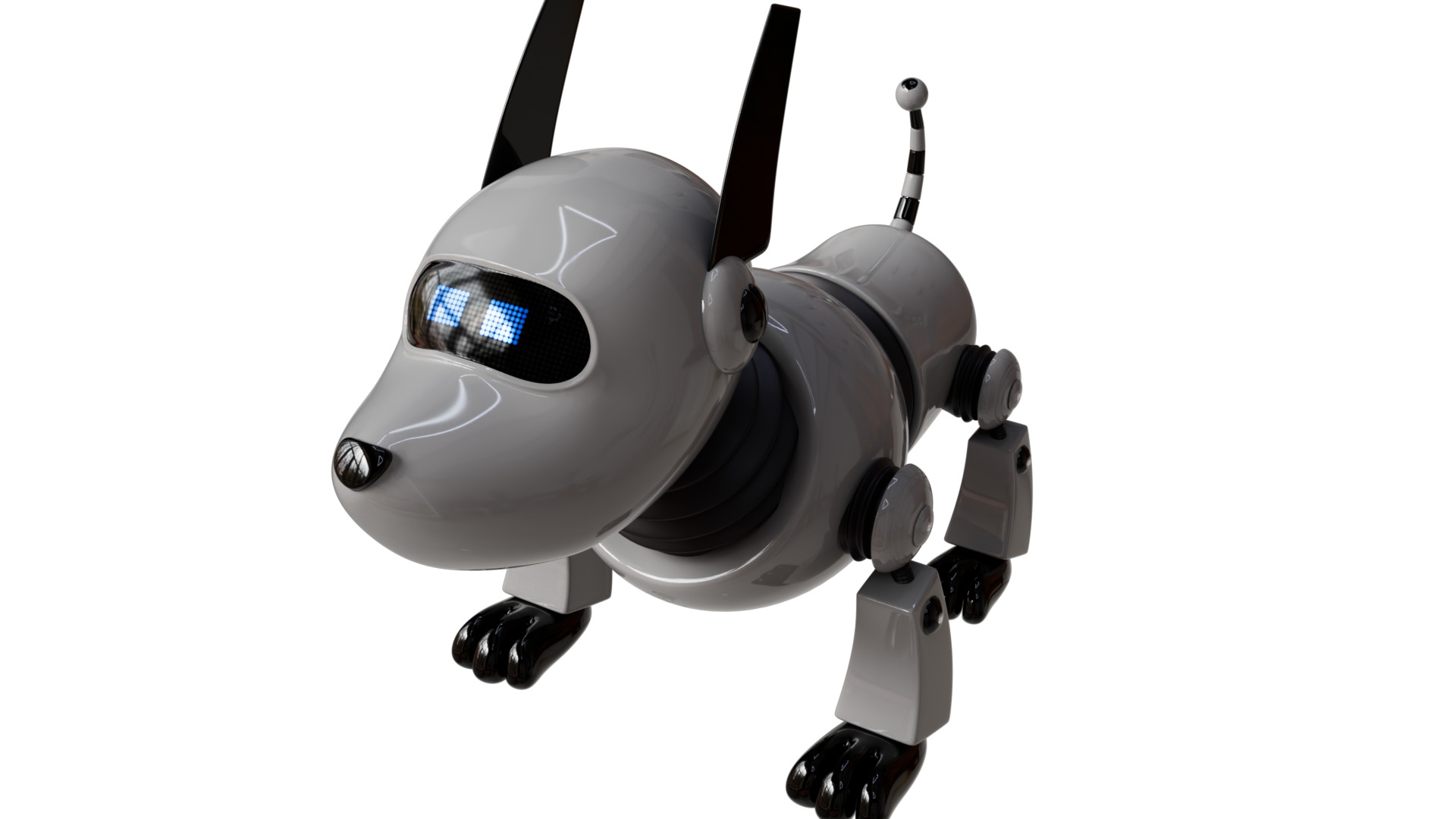 Rigged 3D Robot Dog Model  Low-poly 3D model_4
