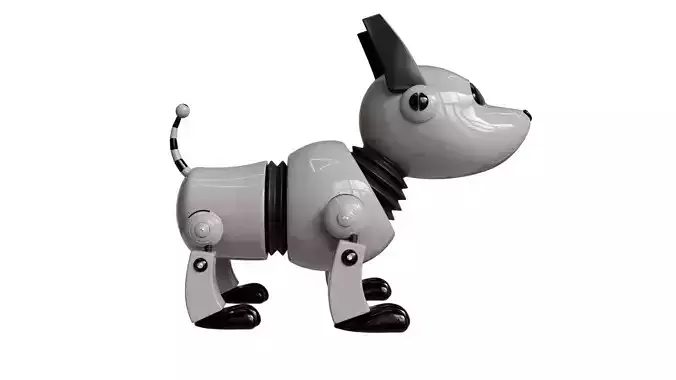 Rigged 3D Robot Dog Model  Low-poly 3D model