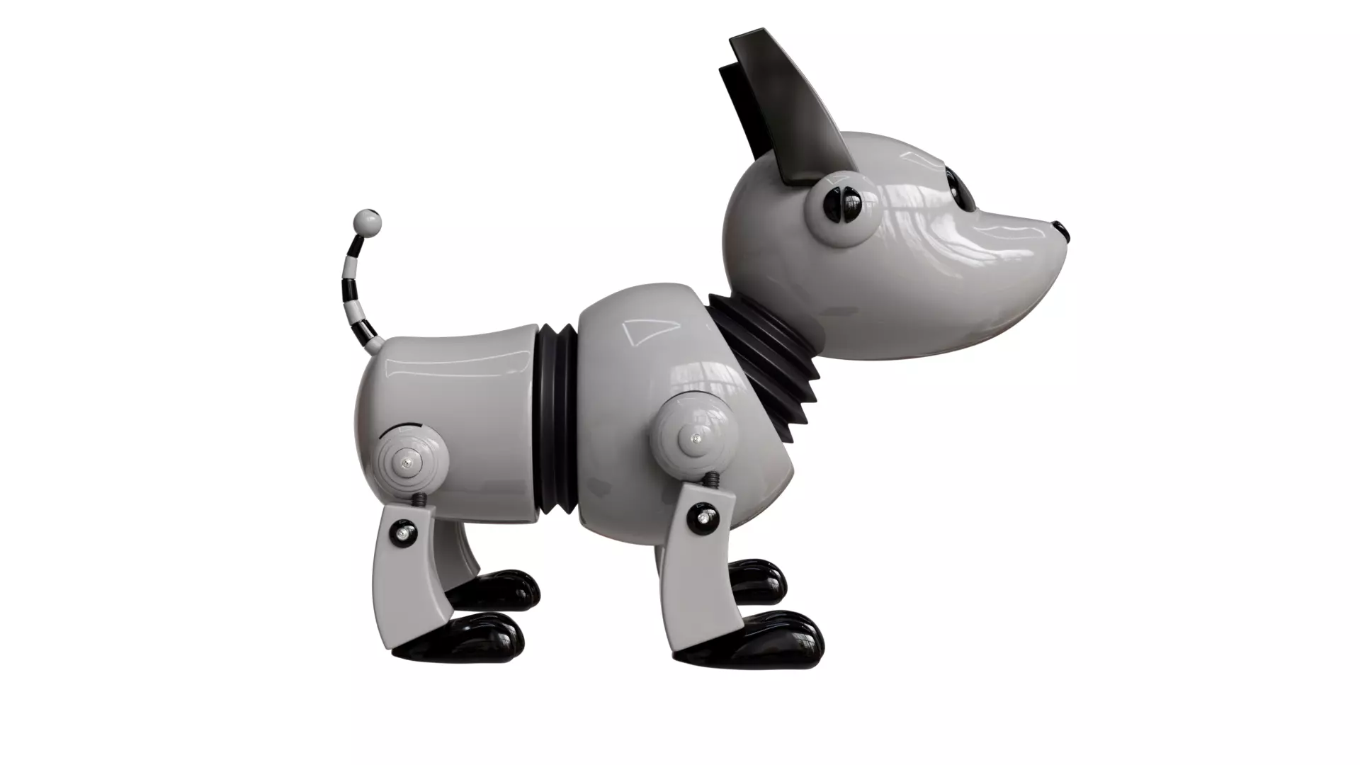 Rigged 3D Robot Dog Model  Low-poly 3D model_0