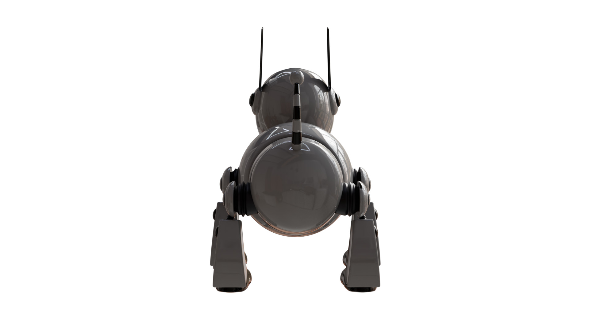 Rigged 3D Robot Dog Model  Low-poly 3D model_3