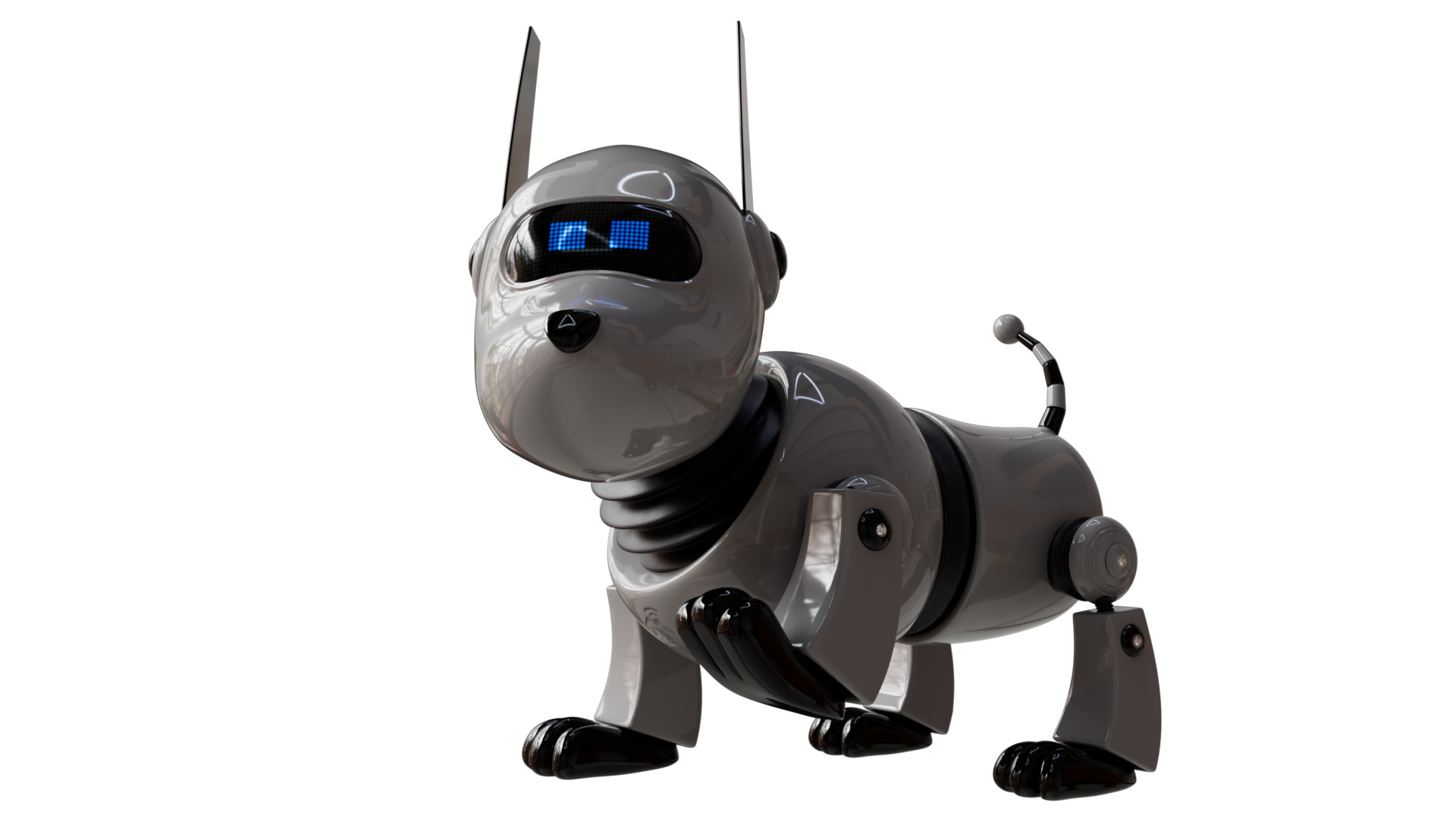 Rigged 3D Robot Dog Model  Low-poly 3D model_6