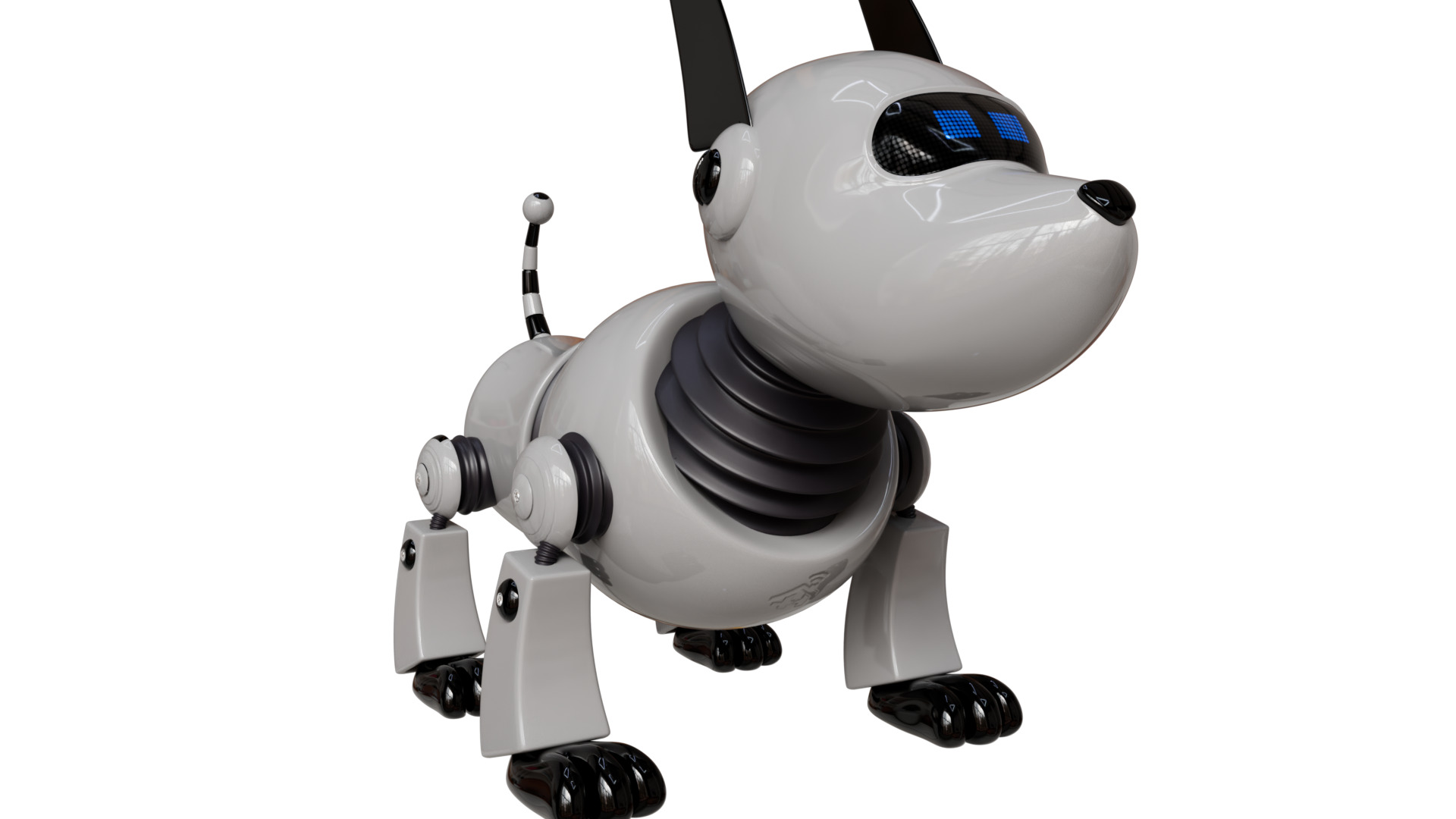 Rigged 3D Robot Dog Model  Low-poly 3D model_5
