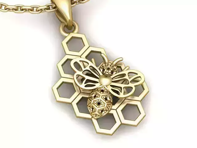 Stylish Honey Pendant 3d Printable Model 3D print model