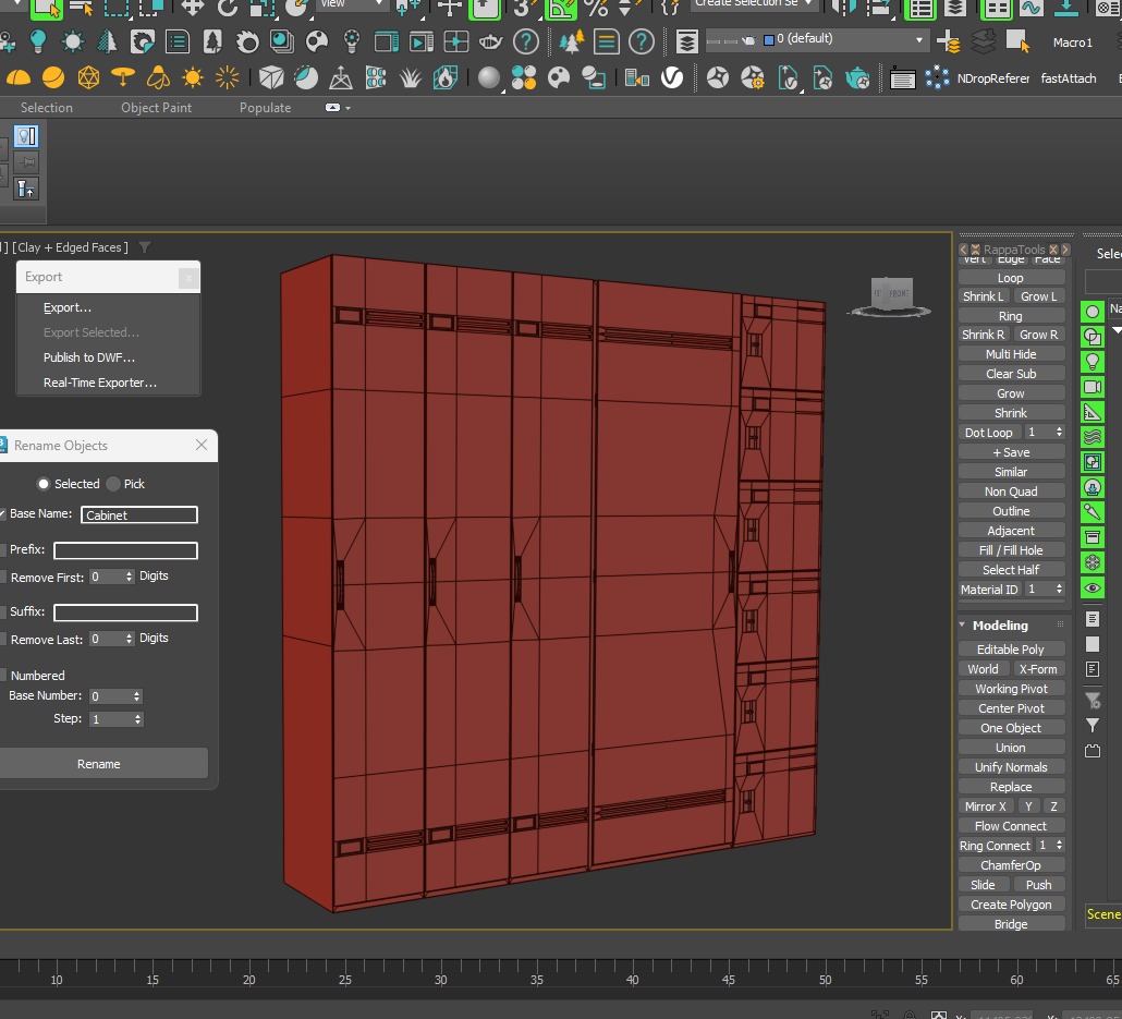 Metal Cabinet  Set Low-poly 3D model_18