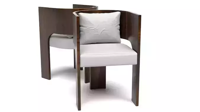 Stylish Modern Dining Chair 3D model