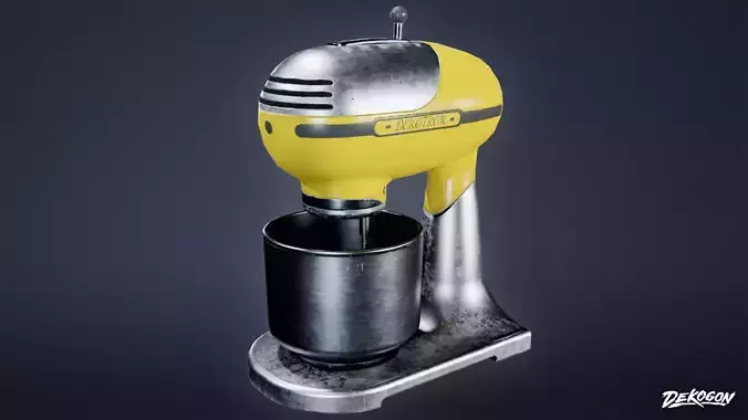 MIDCENTURY - Mixer 01 - LOW POLY Low-poly 3D model