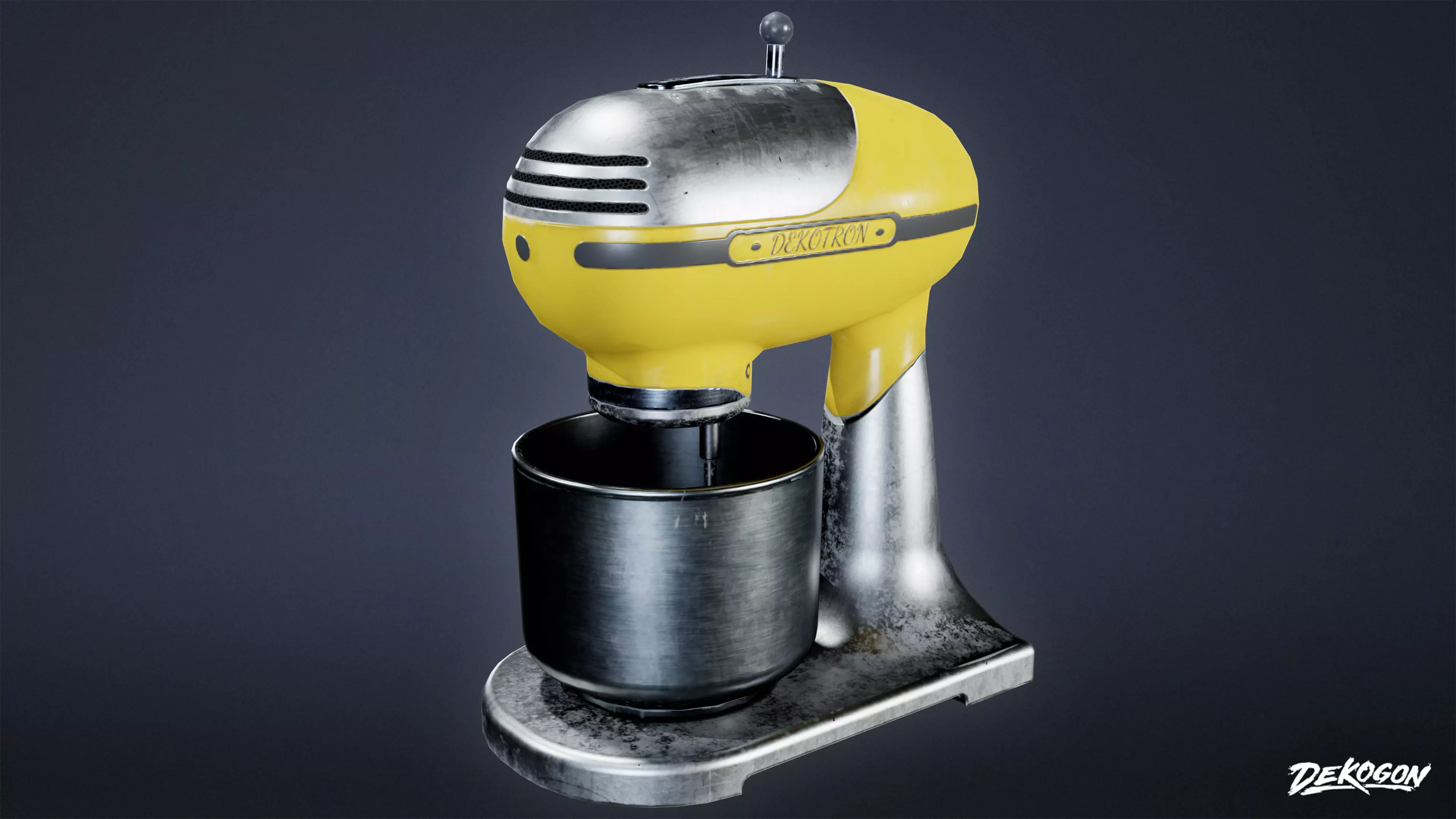 MIDCENTURY - Mixer 01 - LOW POLY Low-poly 3D model_0