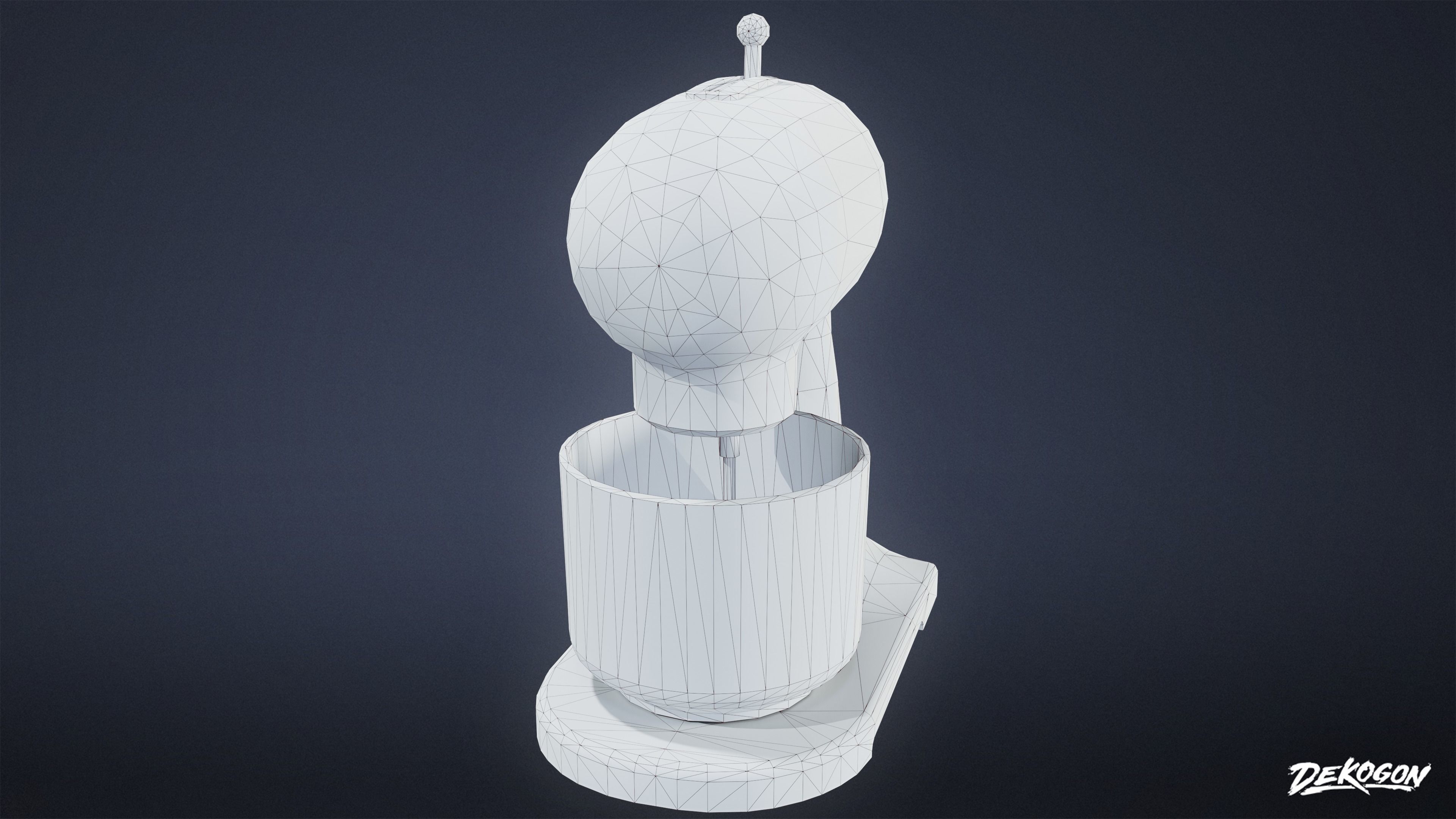 MIDCENTURY - Mixer 01 - LOW POLY Low-poly 3D model_9