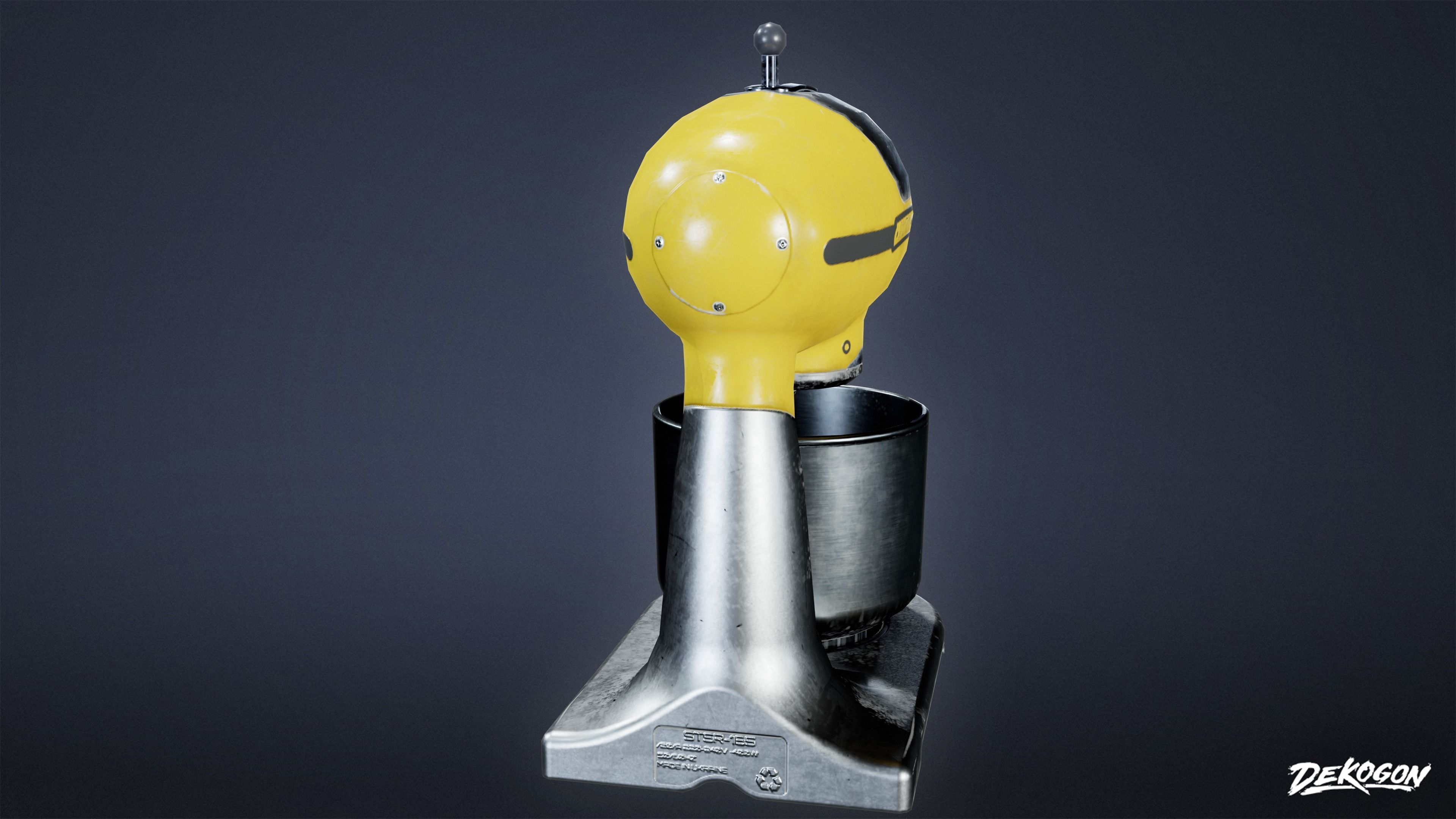 MIDCENTURY - Mixer 01 - LOW POLY Low-poly 3D model_5