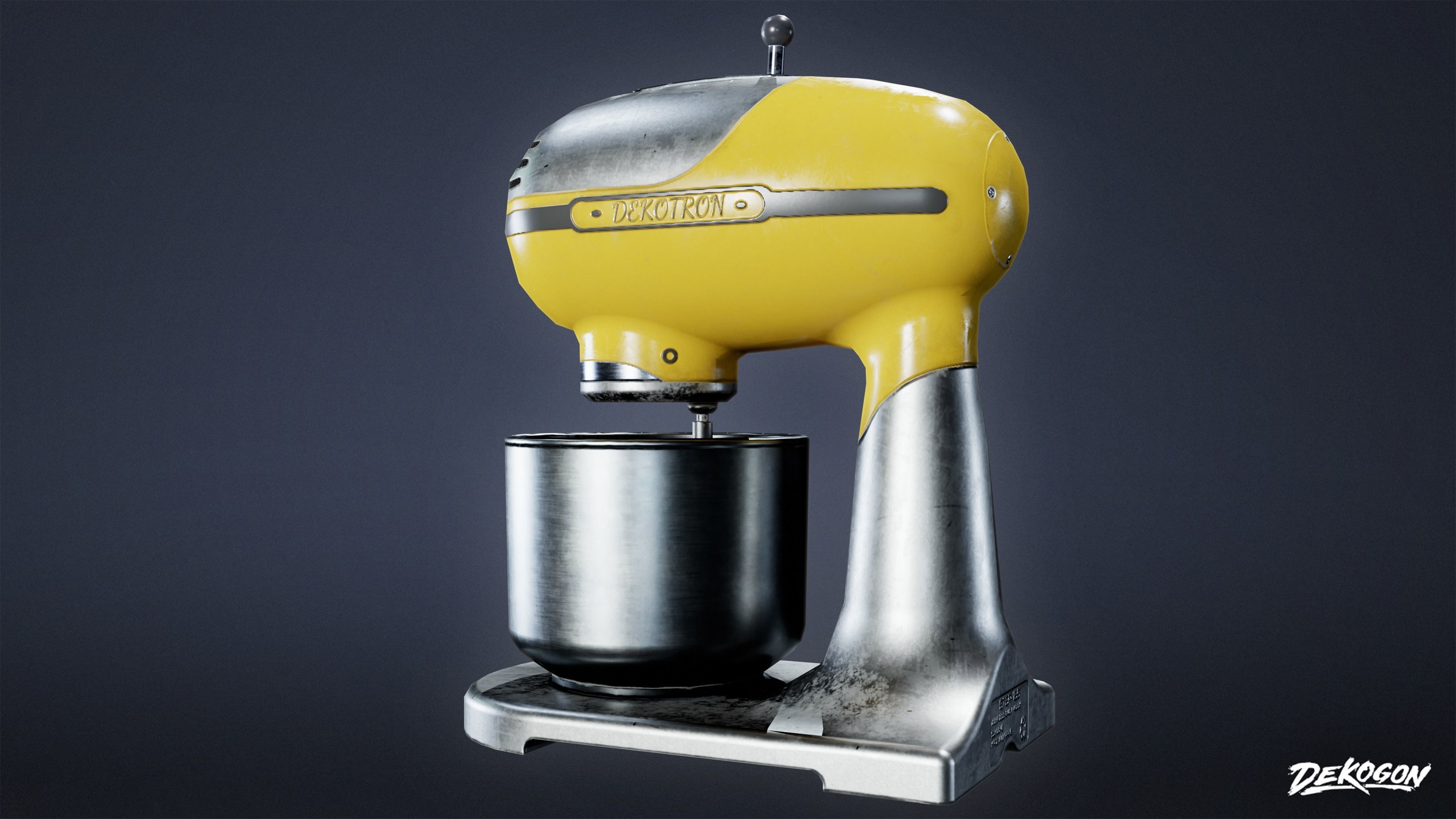 MIDCENTURY - Mixer 01 - LOW POLY Low-poly 3D model_7