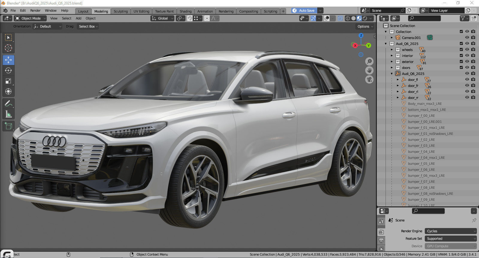 Audi Q6 e-tron 2025 3D model_42