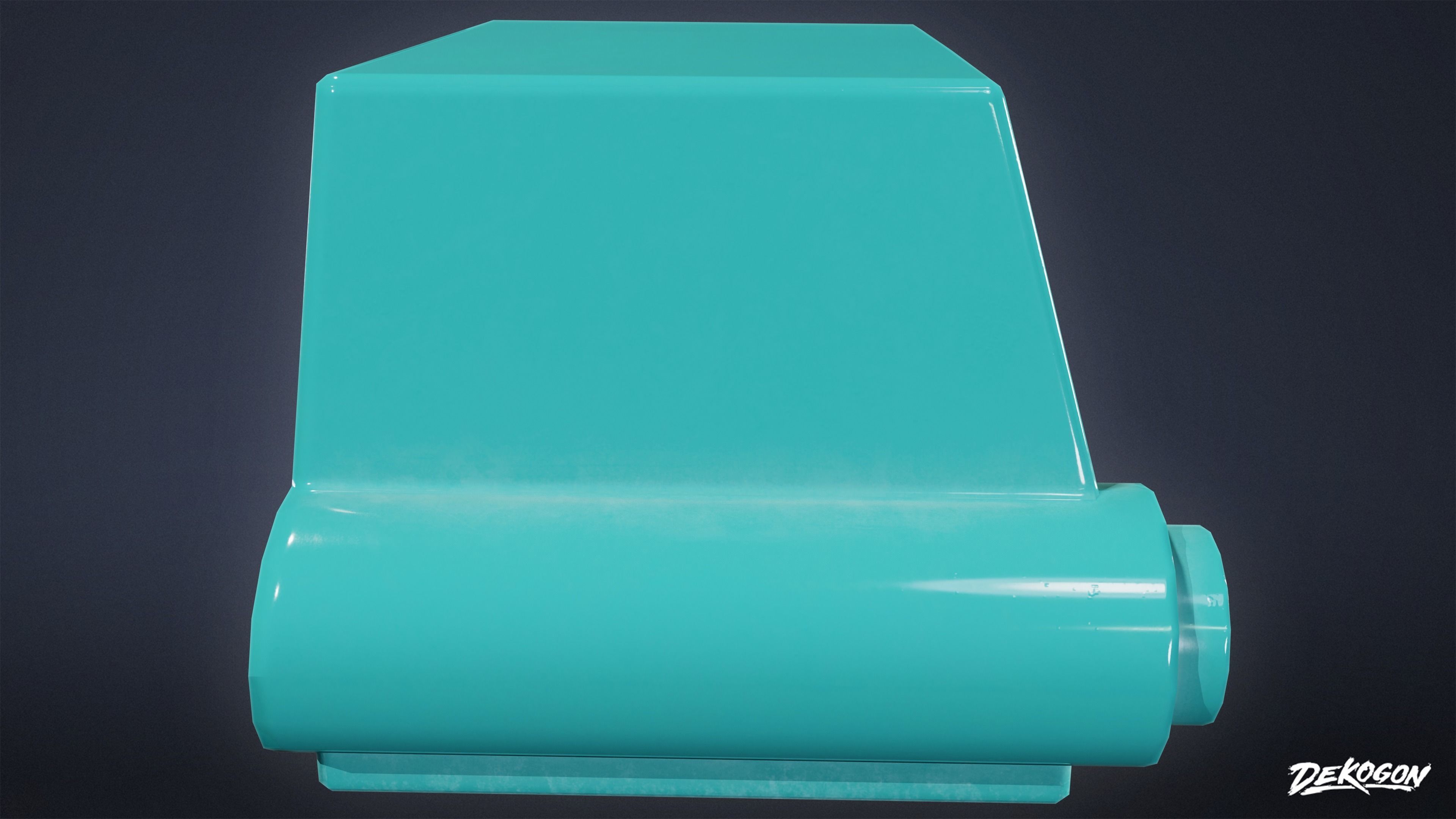 MIDCENTURY - Radio 02 - LOW POLY Low-poly 3D model_2