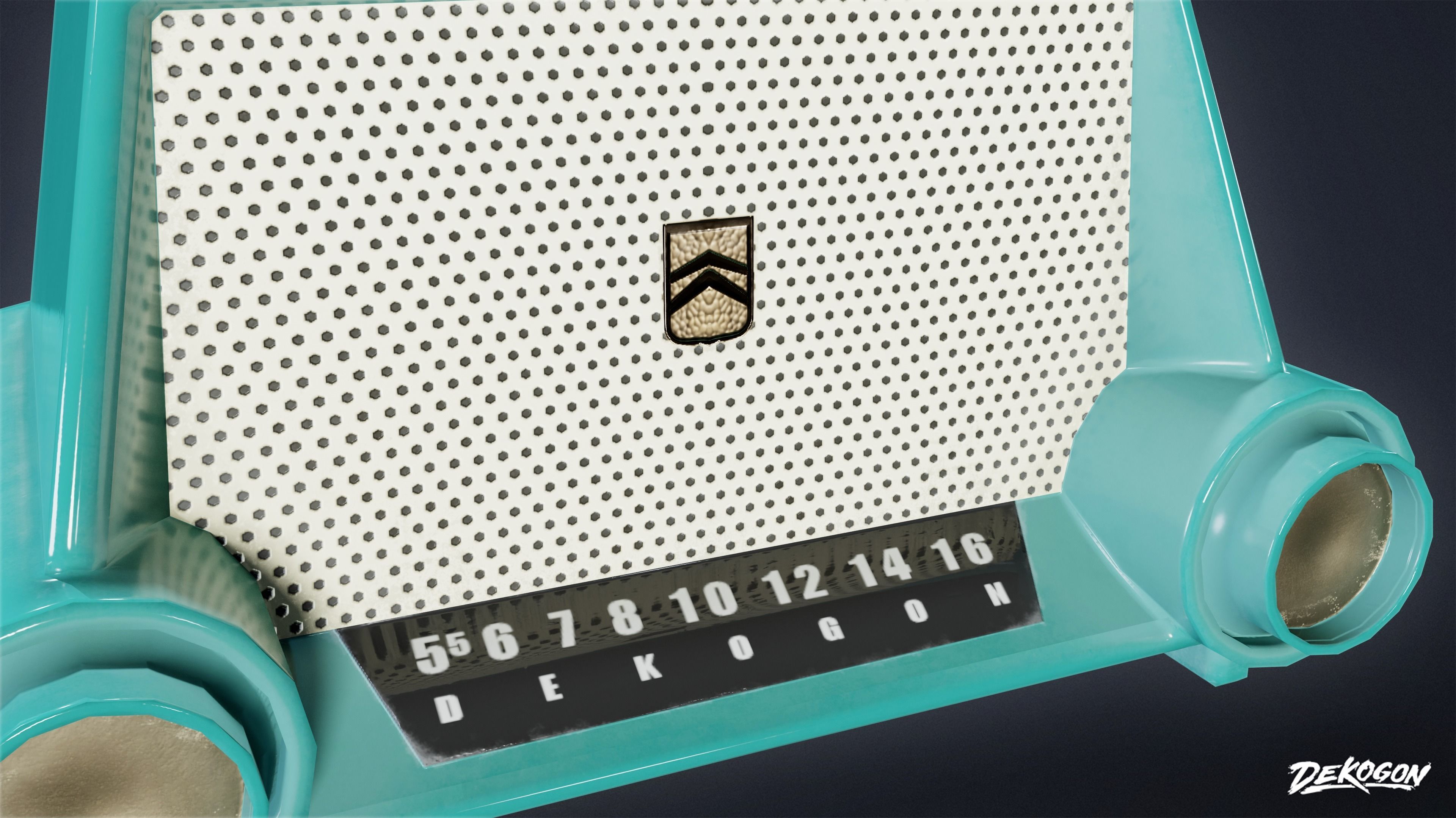 MIDCENTURY - Radio 02 - LOW POLY Low-poly 3D model_6