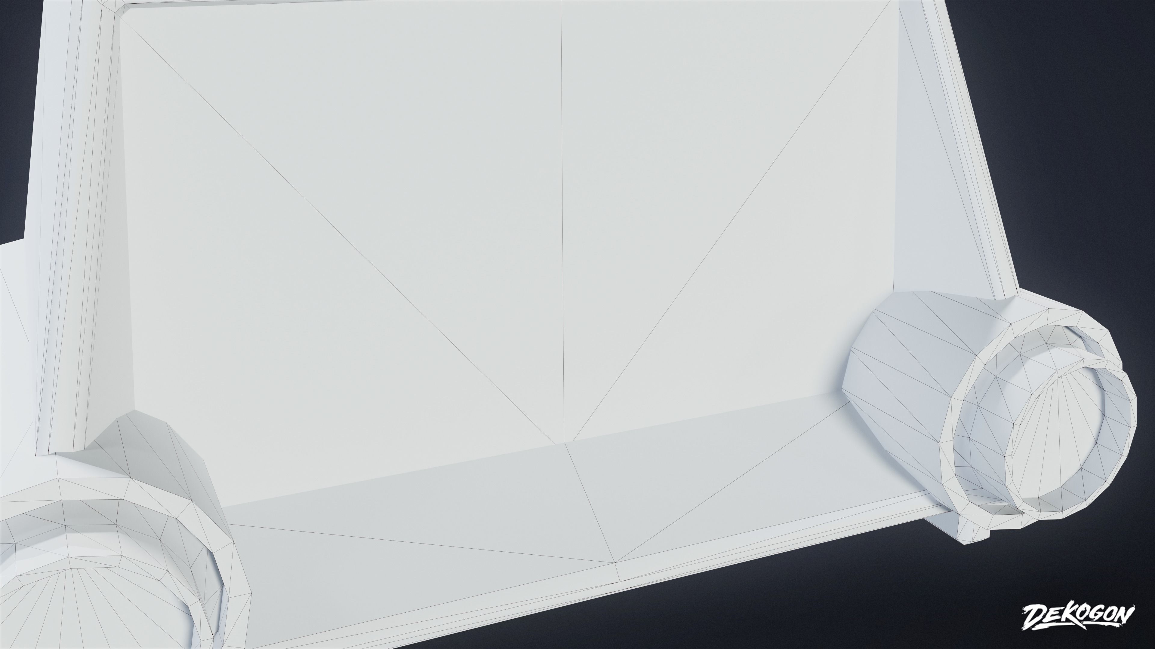 MIDCENTURY - Radio 02 - LOW POLY Low-poly 3D model_7