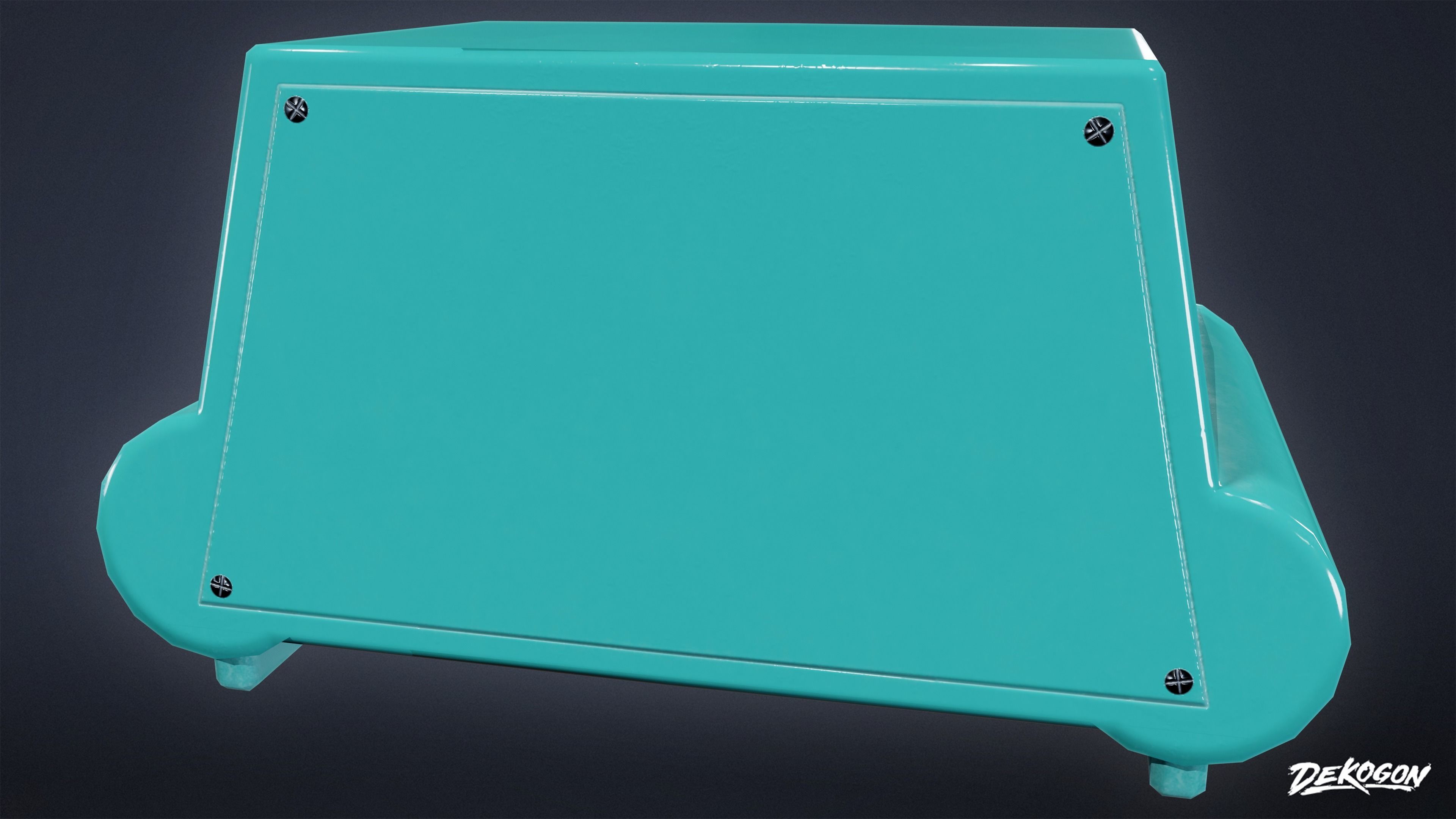 MIDCENTURY - Radio 02 - LOW POLY Low-poly 3D model_3