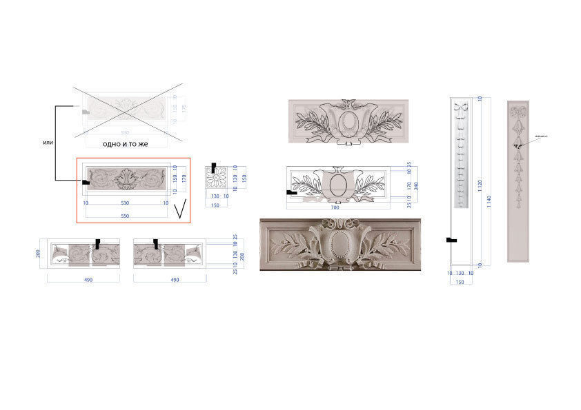 Fireplace marble 3D model_1