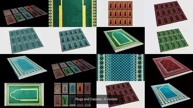 Rugs and Carpets 3D Model Collection