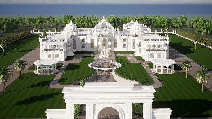 Palatial Grandeur Mansion   3D model 3