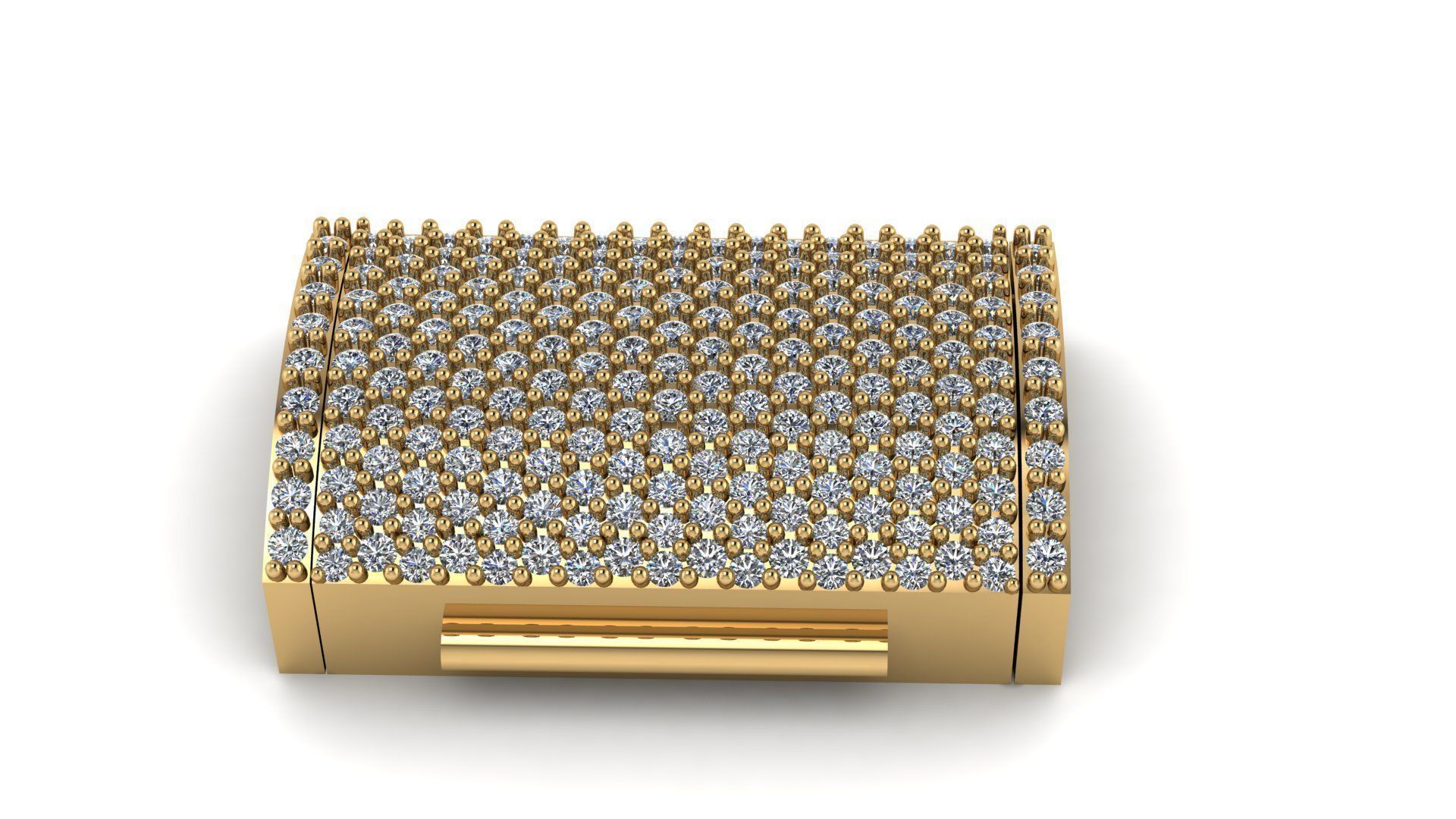 Diamond Box lock 22 mm by 13 mm 3D print model_1