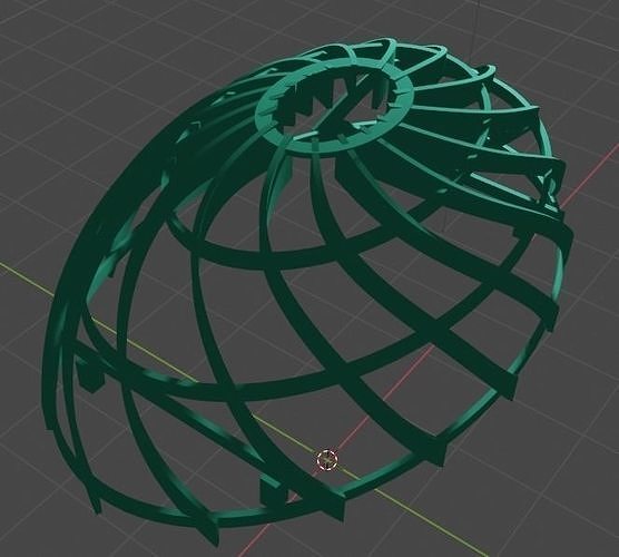 Elliptical Rooftop Pergola 3D model