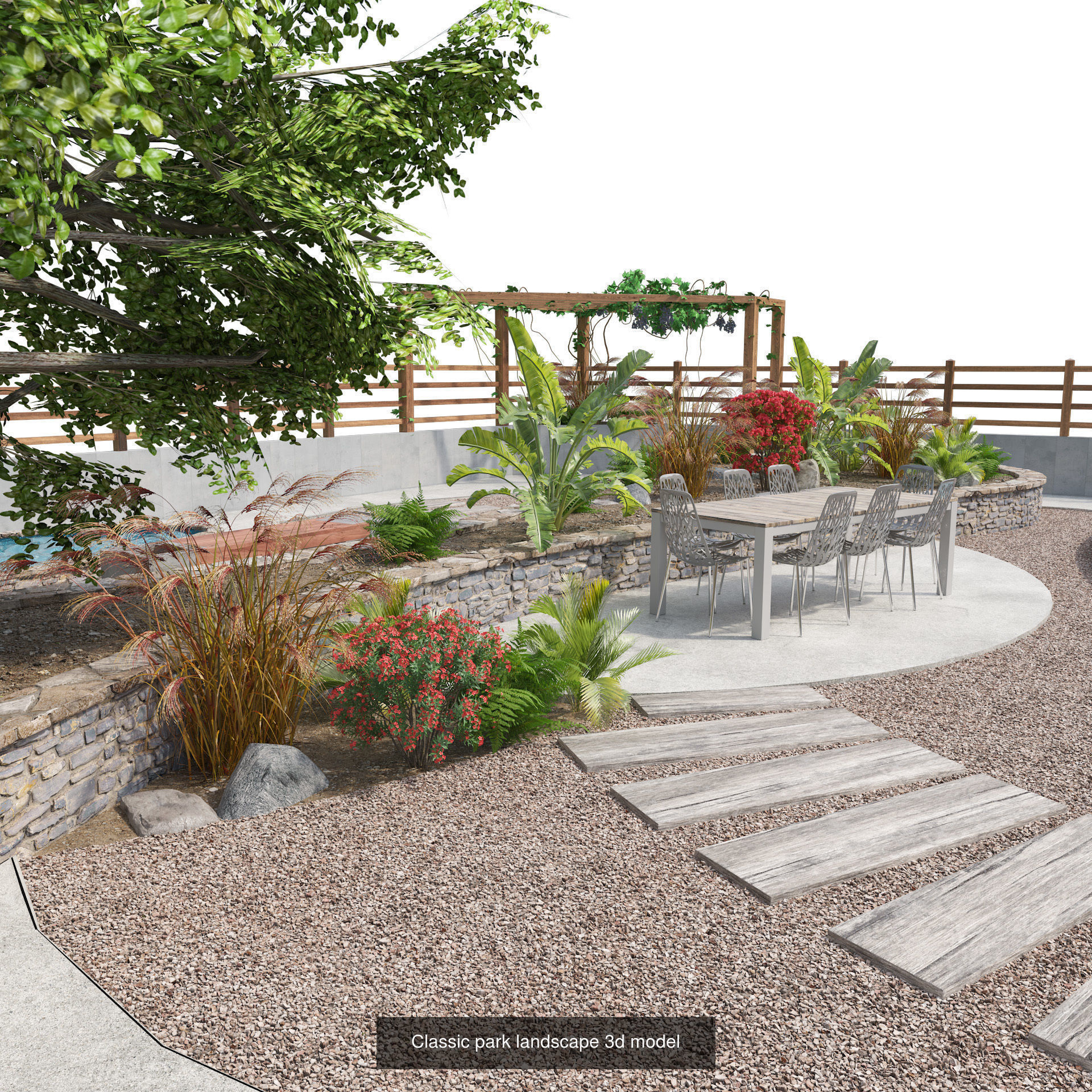 39 High-Quality Landscape Design Assets 3D Model Collection_45