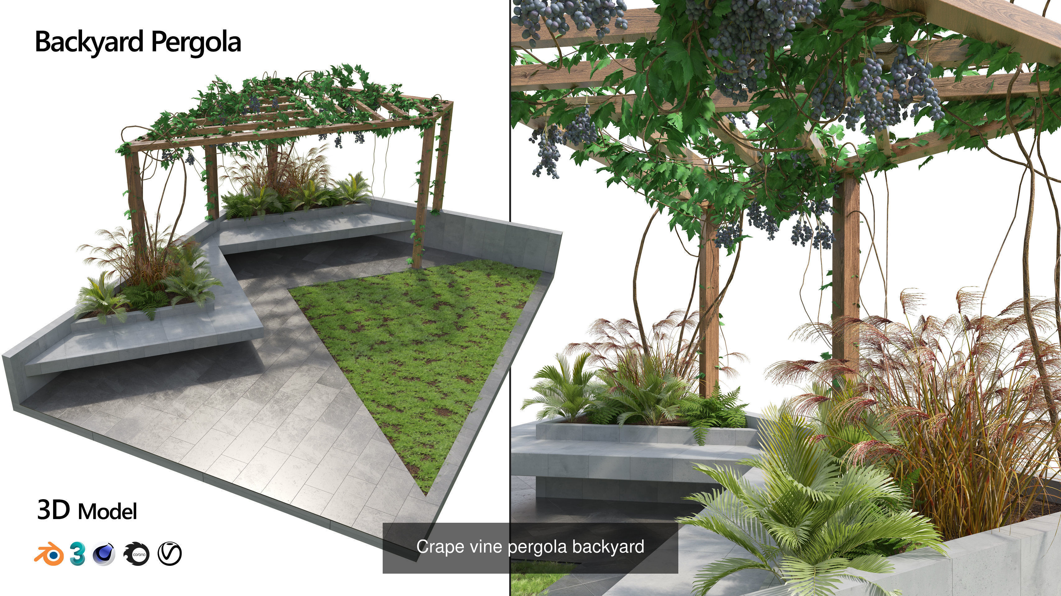 39 High-Quality Landscape Design Assets 3D Model Collection_41