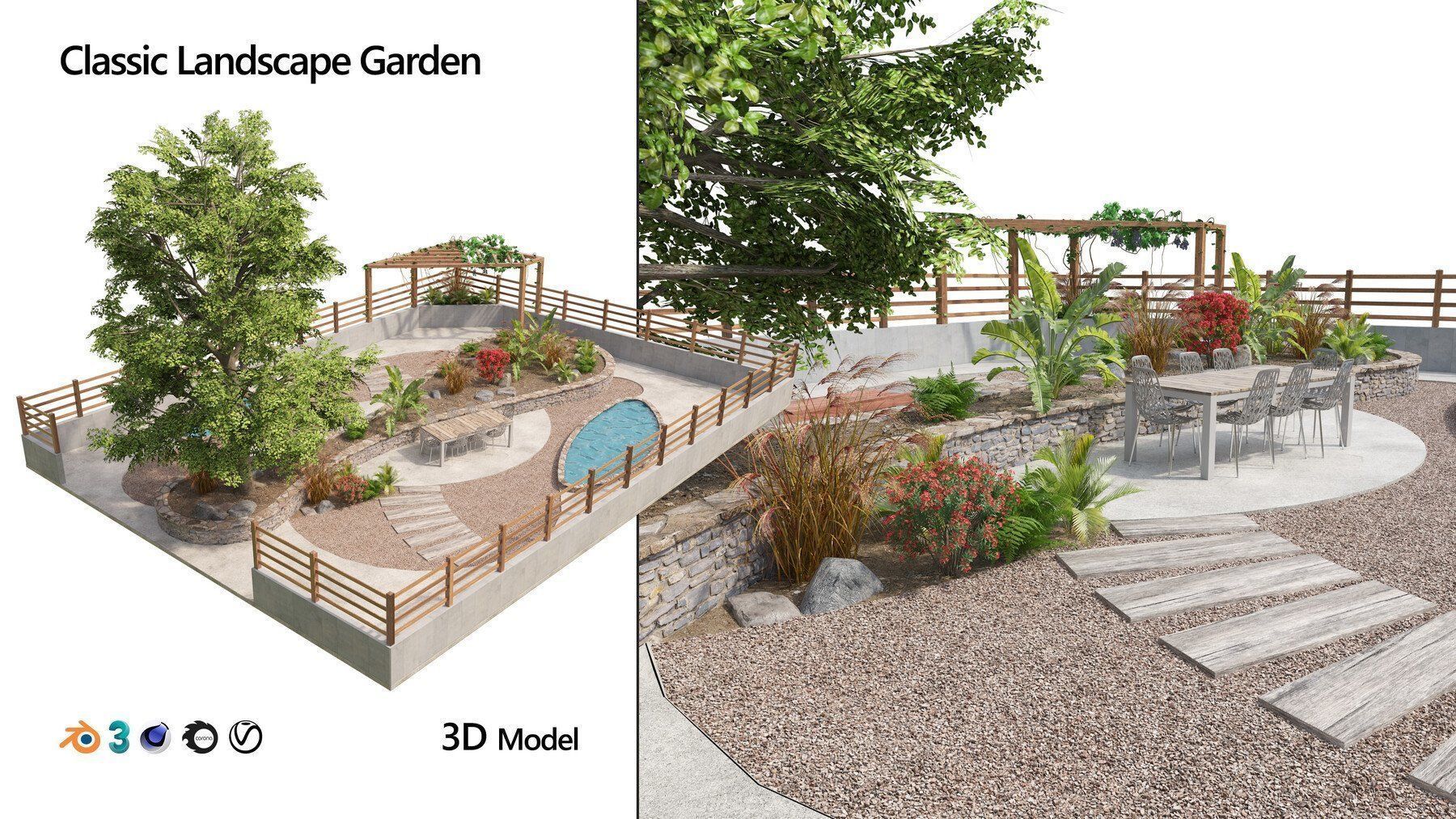 39 High-Quality Landscape Design Assets 3D Model Collection_38