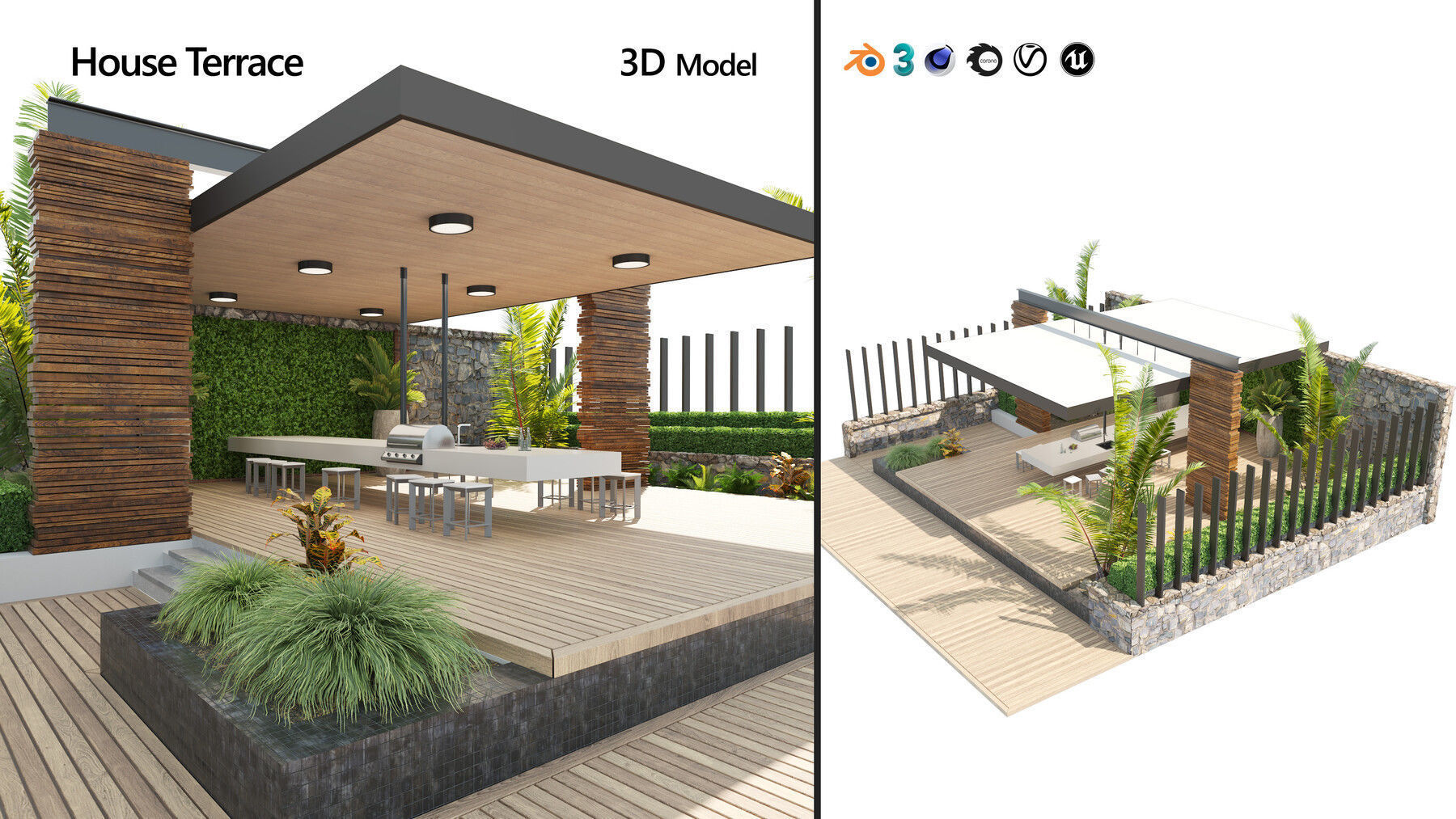 39 High-Quality Landscape Design Assets 3D Model Collection_46
