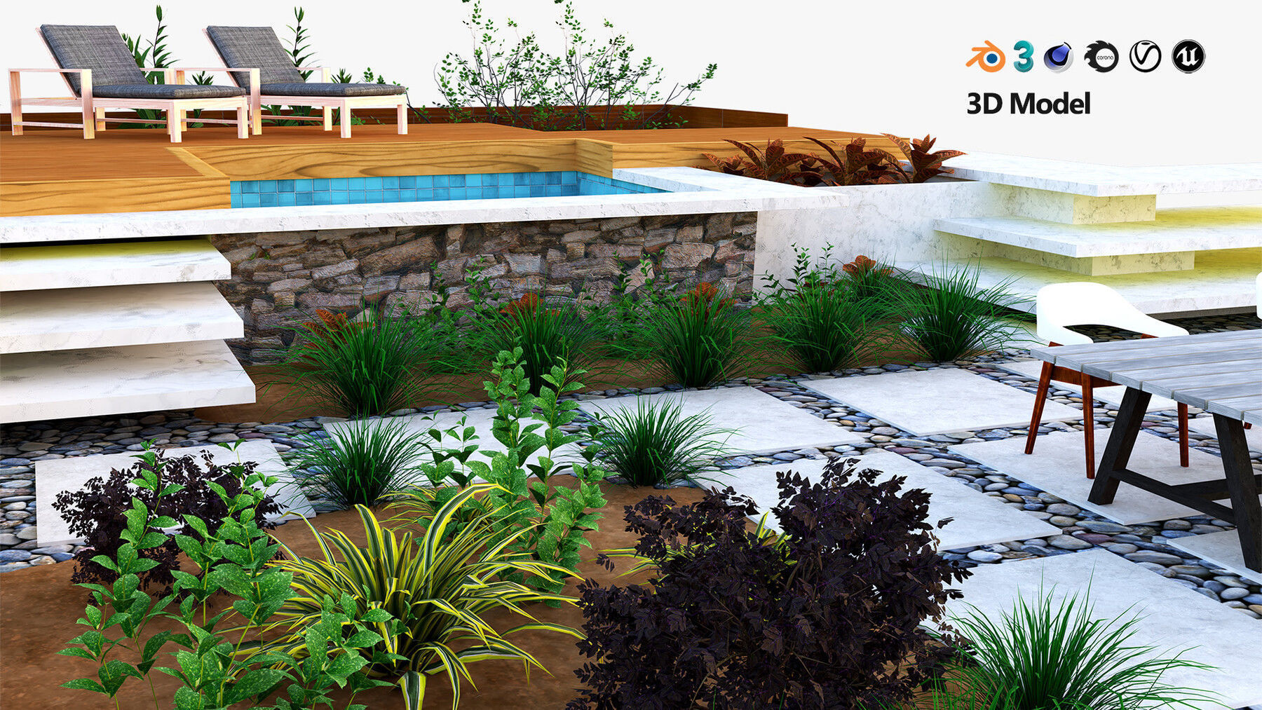 39 High-Quality Landscape Design Assets 3D Model Collection_94