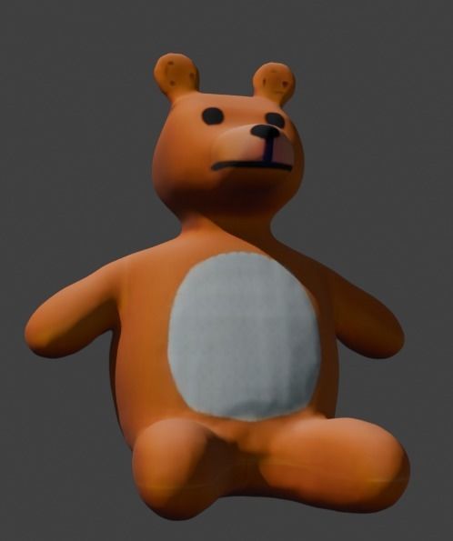 Boggie Toy Bear Low-poly 3D model_19