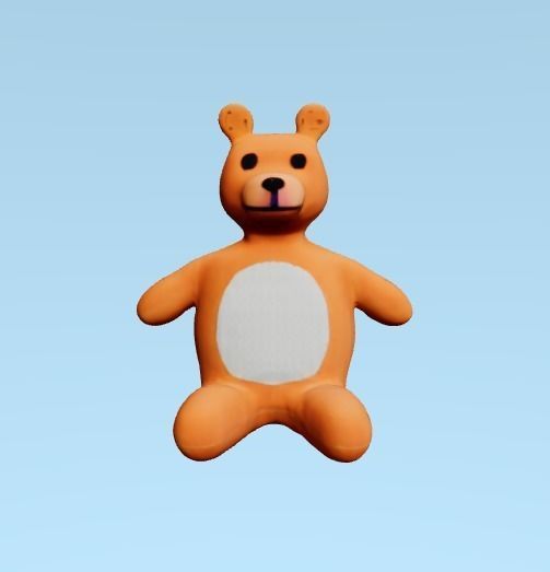 Boggie Toy Bear Low-poly 3D model_2