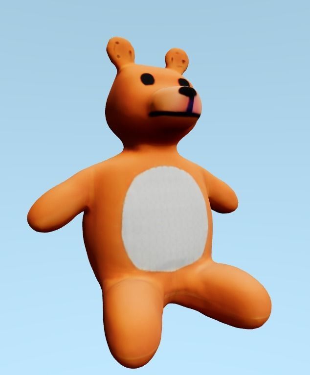Boggie Toy Bear Low-poly 3D model_1