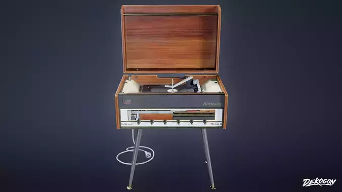 MIDCENTURY - Record Player 01 - LOW POLY