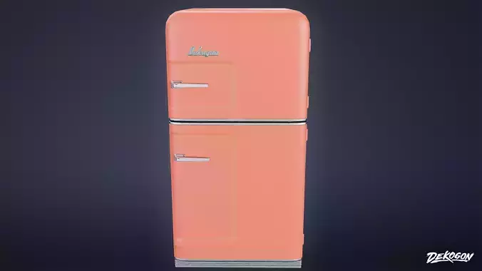 MIDCENTURY - Refrigerator 01 - LOW POLY