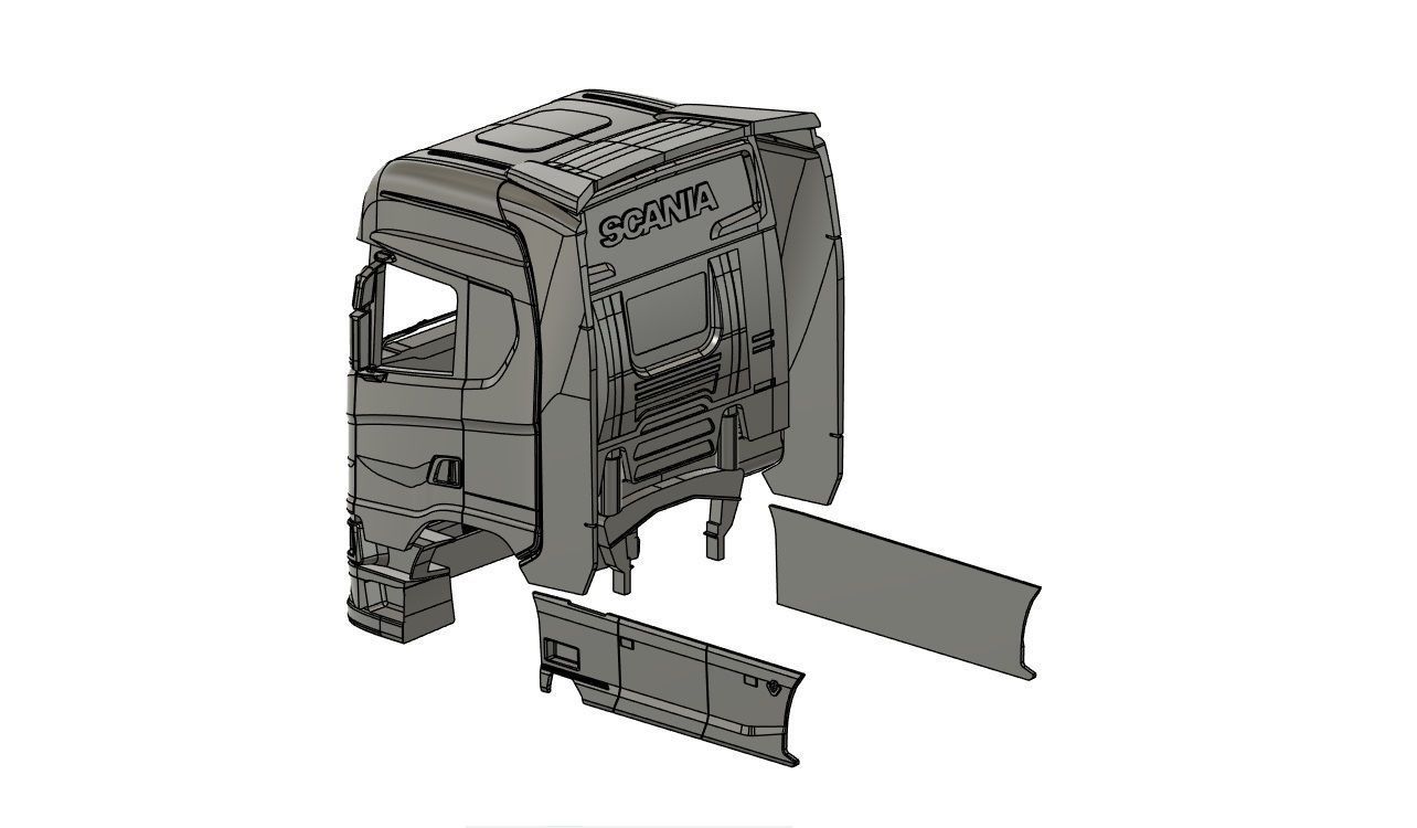 Printable truck model kit scania s730 3D print model_10