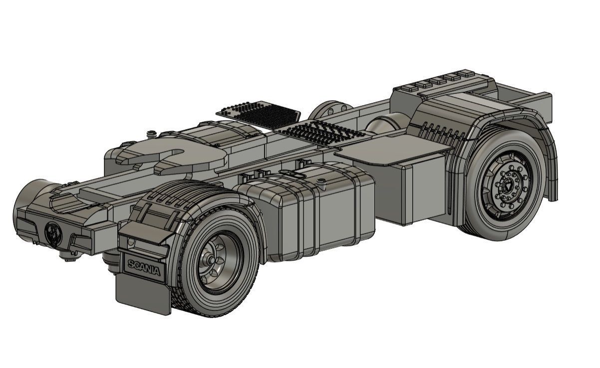 Printable truck model kit scania s730 3D print model_11