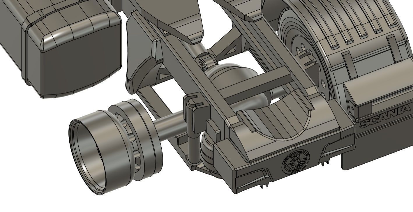 Printable truck model kit scania s730 3D print model_13
