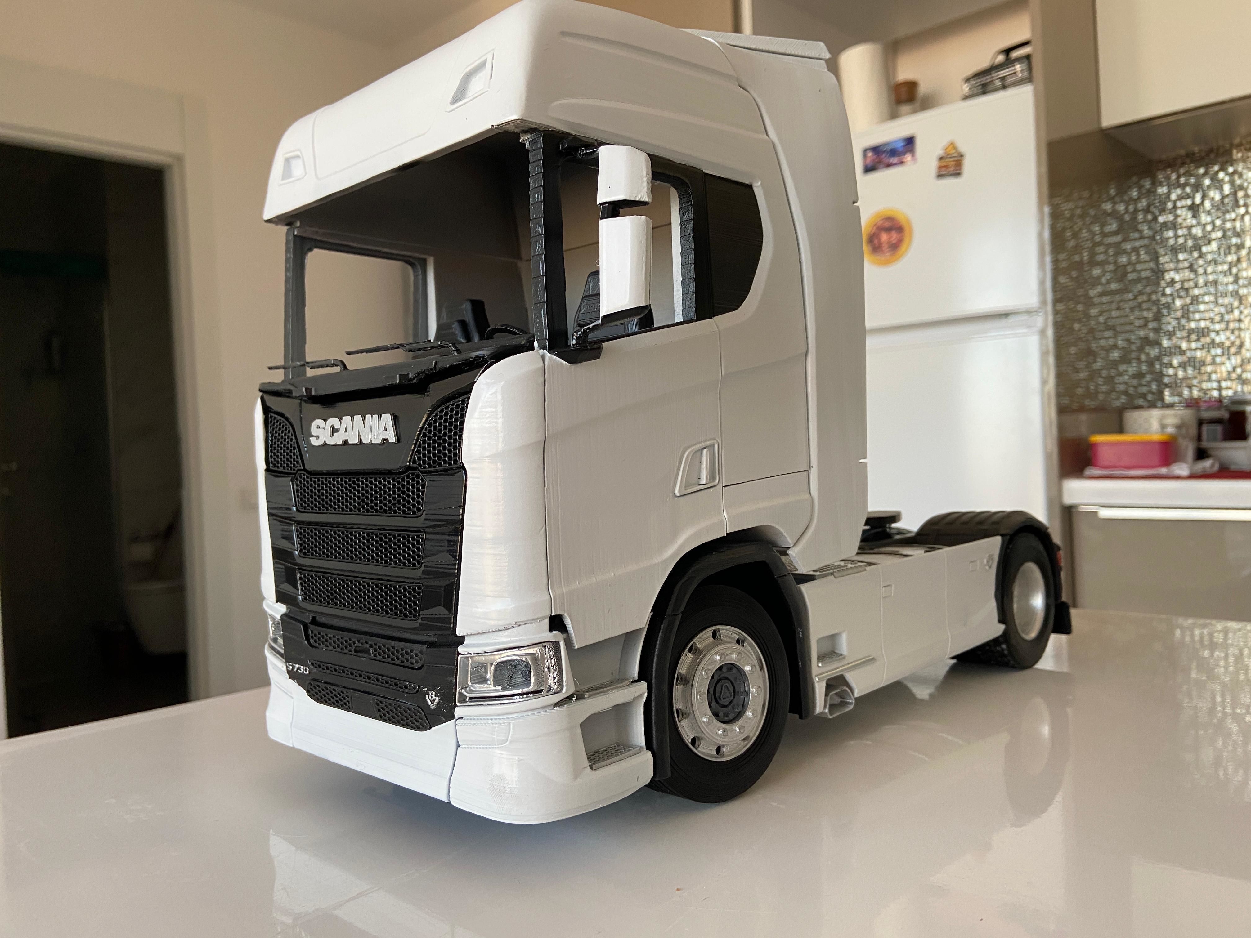 Printable truck model kit scania s730 3D print model_1