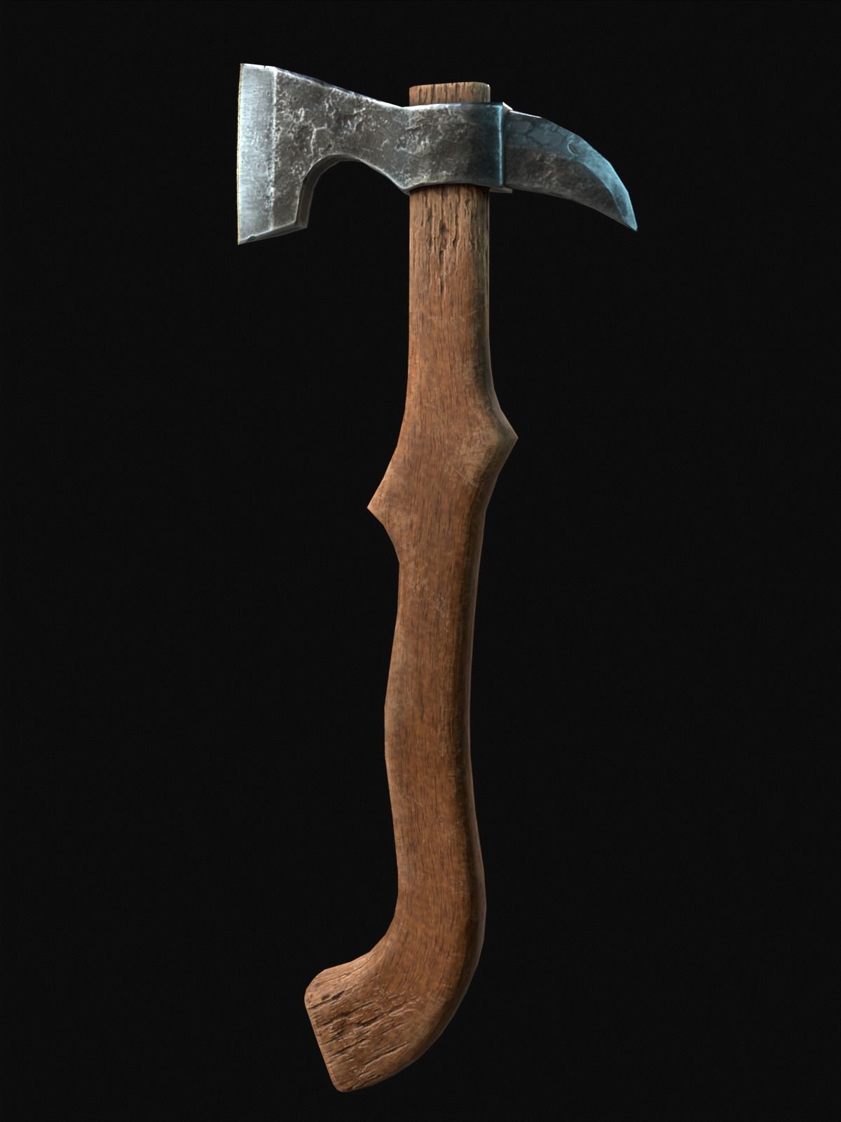 Onehanded Nordic battle axes Low-poly 3D model_4