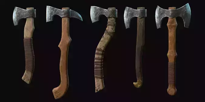 Onehanded Nordic battle axes