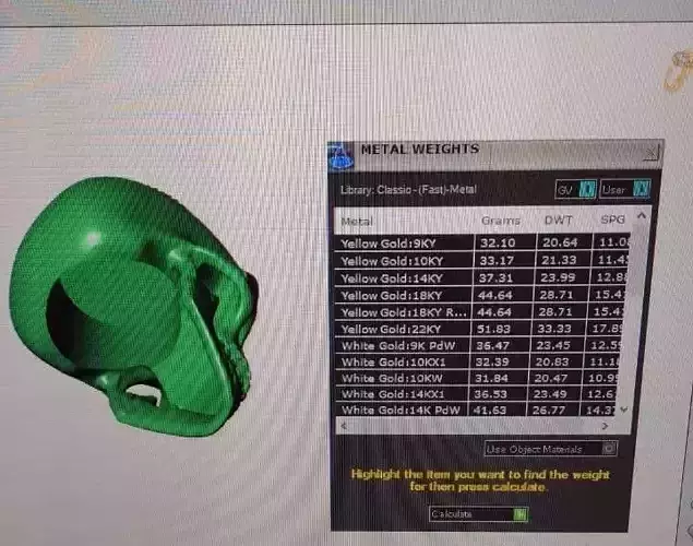 Ring 3D print model skull moka