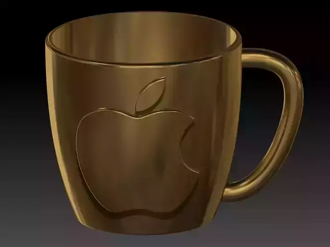 Mug decorated  Apple - 95x73x69 3D print model
