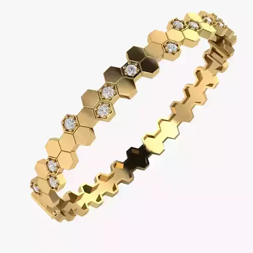 Ring 3D print model braclet gold eternity