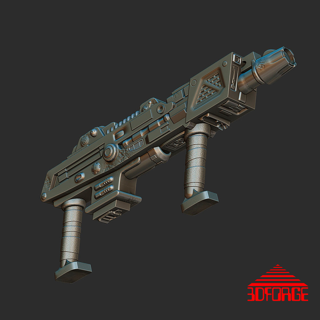 Laser Rifle MOTU Classics-Masterverse Scale for Custom 3D print model_3