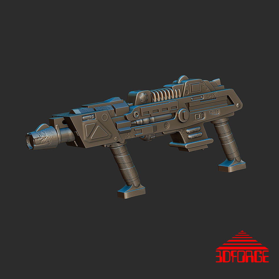 Laser Rifle MOTU Classics-Masterverse Scale for Custom 3D print model_1