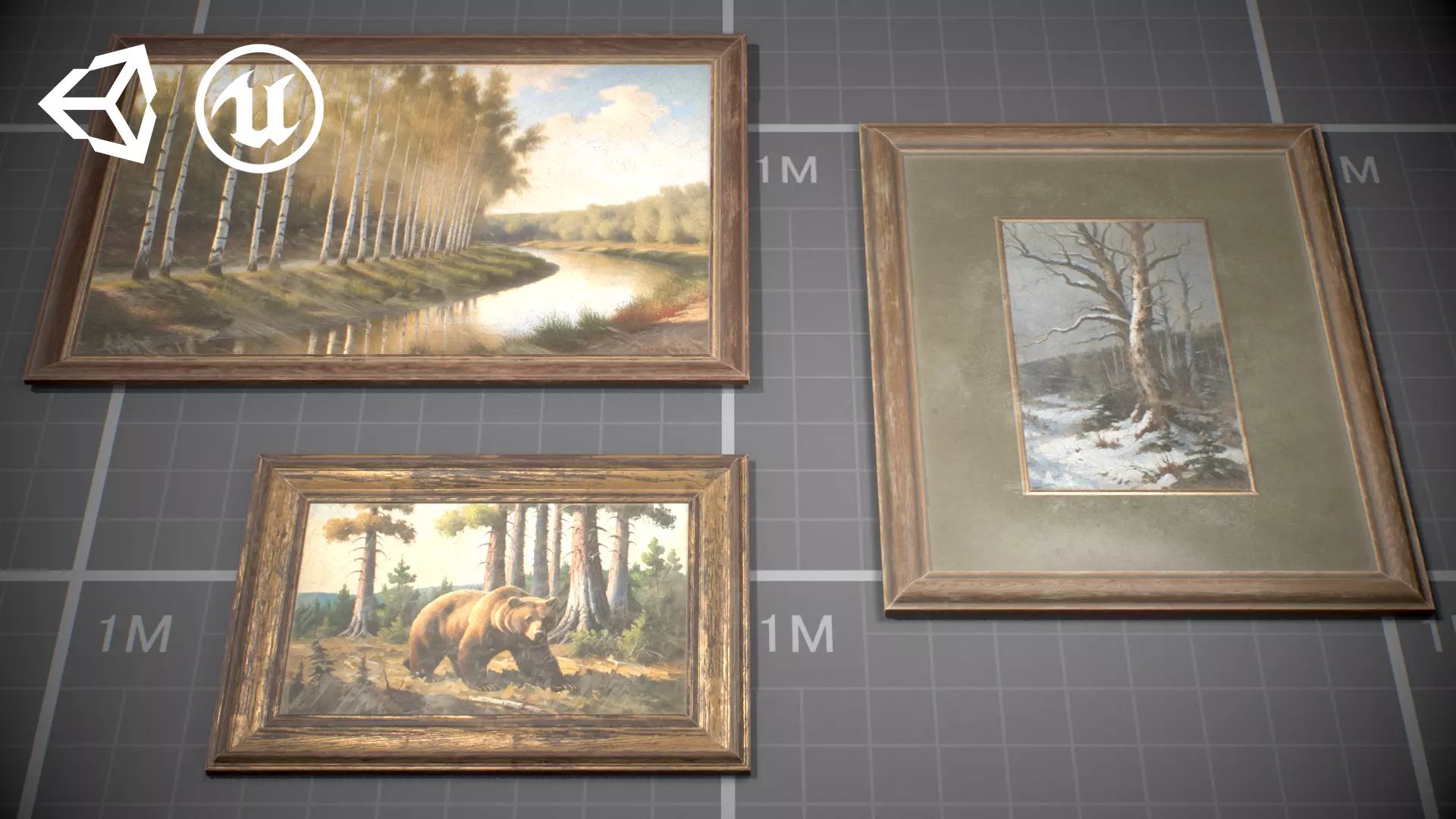 Used Soviet Painting Low-poly 3D model