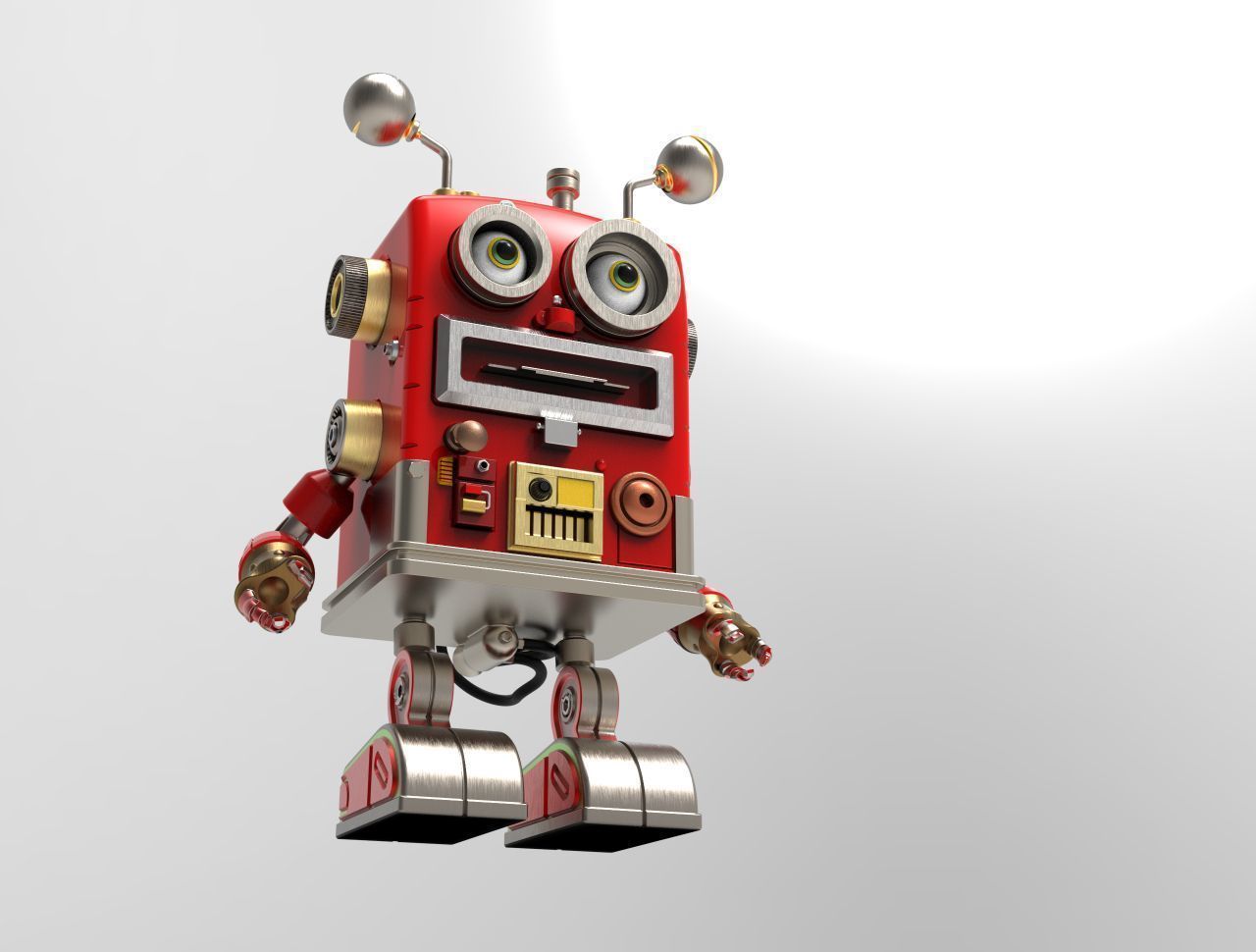 Elementary Robot 3D print model_1